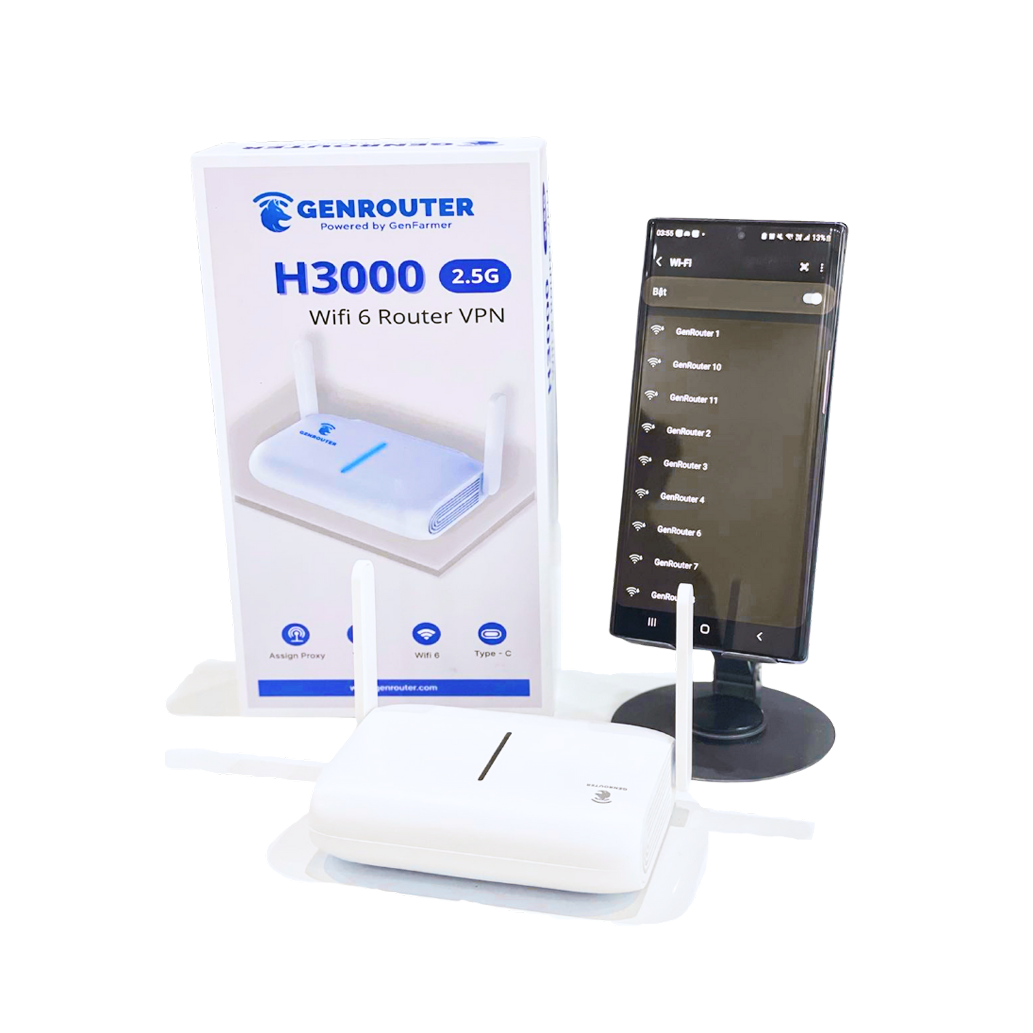GenRouter H3000 -Wifi 6 Router VPN