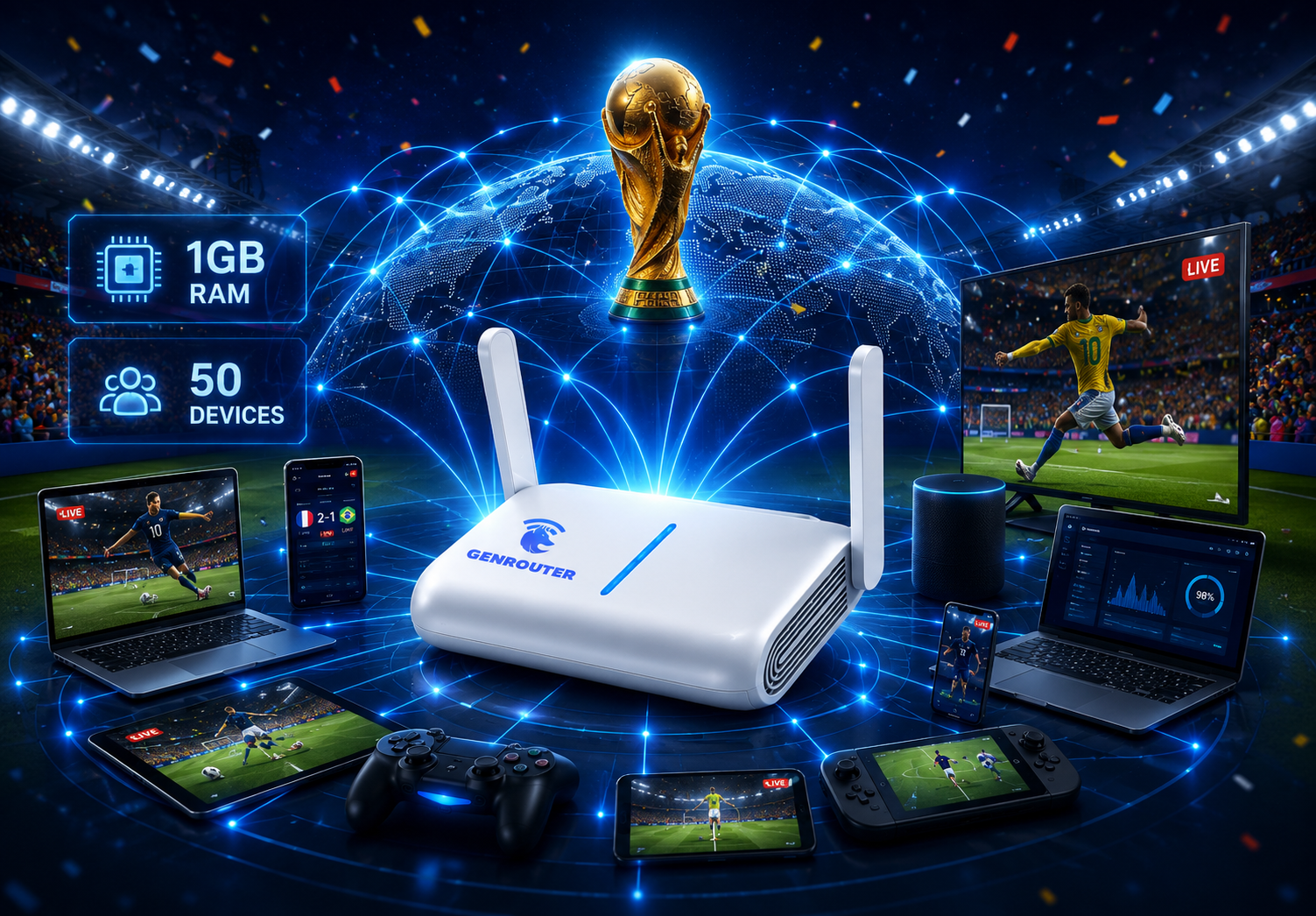 GenRouter H3000 – WiFi 6 Router With Free DPN – Genrouter